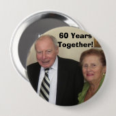 60 jaar samen! ronde button 4,0 cm (Voorkant /achterkant)