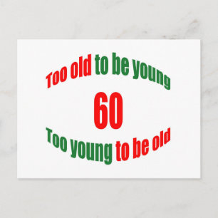60 jaar te oud briefkaart