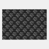 60 jaar zwart-wit 60ste verjaardag inpakpapier vel (Voorkant)