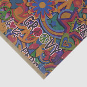 60-jarige Vintage Retro Groovy Tissuepapier (Detail)