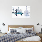 60-MH-SEAHAWK 24 x 36 Canvas Afdruk (Insitu (Slaapkamer))