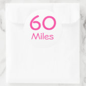 60 mijl ronde sticker (Tas)