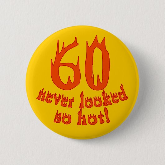 60 Nooit zo warm gezien! Ronde Button 5,7 Cm (Voorkant)