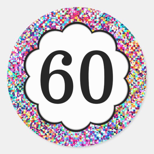 60 - Numéros Stickers colorés (Devant)