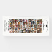 60 Photo Collage Afstuderen Modern Minimal White Spandoek (Horizontaal)