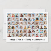 60 Photo Collage Ajouter Nom/Greeting Carte Annive (Devant)