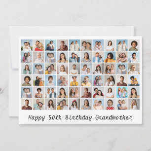 60 Photo Collage Ajouter Nom/Greeting Carte Annive