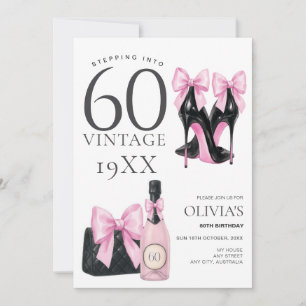 60 Pink 60e Anniversaire Invitation