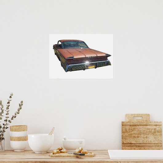 60 Poster Uitzicht achterzijde Oldsmobile (Keuken)