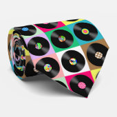 60 Retro Vinyl Record Pop Art Stropdas (Opgerold)