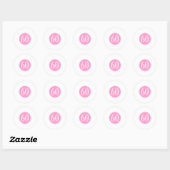 #60 Roze cirkel Ronde Sticker (Vel)