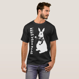 60_s Geïnspireerd Witte Konijn Alice in Wonderland T-shirt