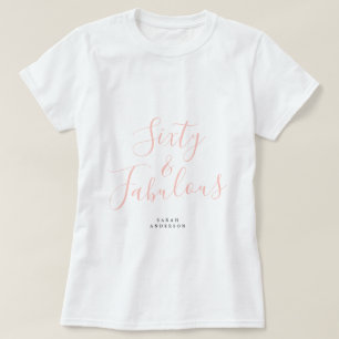 60 Verbluffende Roze Aangepaste Naam 60e Verjaarda T-shirt