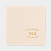 60 Verjaardag BBQ Folie Servetten (Voorkant)