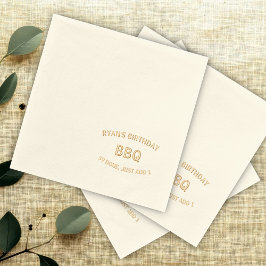 60 Verjaardag BBQ Folie Servetten