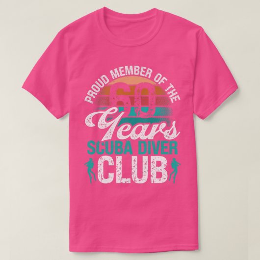 60 vogelscuba duikende scuba 60 jaar oud t-shirt (Design voorkant)