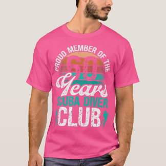 60 vogelscuba duikende scuba 60 jaar oud t-shirt