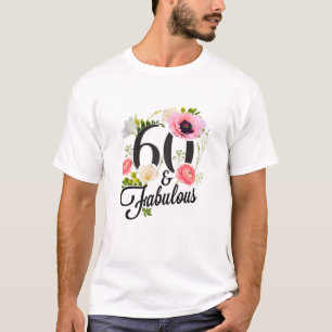 60 vrouwen en 60 jaar oud flora 60e billen t-shirt