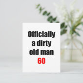 60 Vuile oude Man Briefkaart (Staand voorkant)