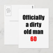 60 Vuile oude Man Briefkaart (Voorkant / Achterkant)