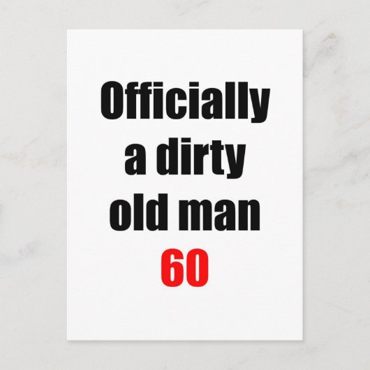 60 Vuile oude Man Briefkaart (Voorkant)