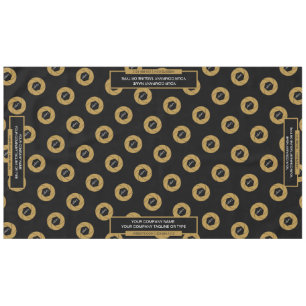 60"x104" Tafelkleed voor beurs Logo Goud Zwart
