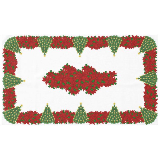 60" X 104" nappe de Noël (Devant (Horizontal))