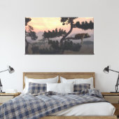 60" x 40" Canvas Art "Lazing on the Savanna" image (Insitu (Slaapkamer))