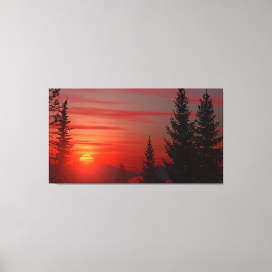 60" x 40" Canvas Art met "Rising Sun" afbeelding (Voorkant)