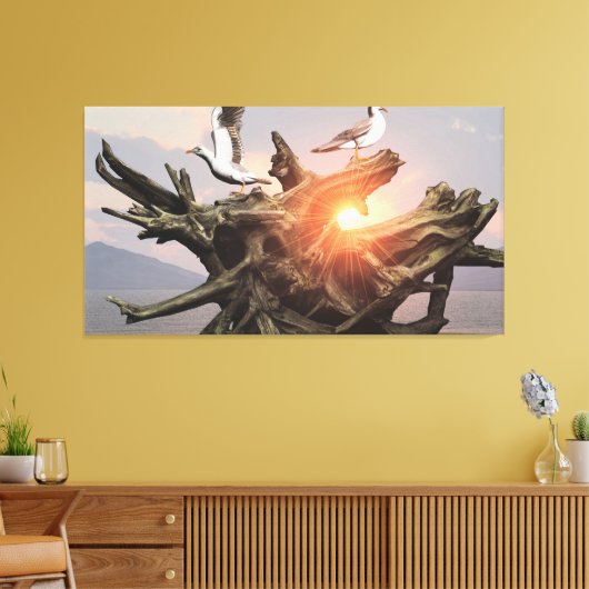 60" x 40" Canvas Art with "Driftwood" image (Insitu (Woonkamer))