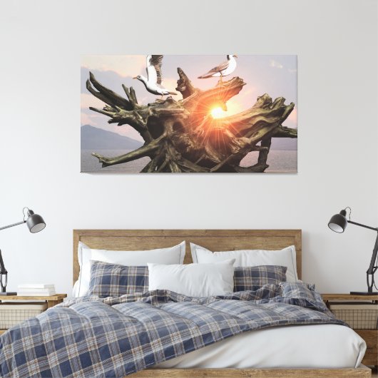 60" x 40" Canvas Art with "Driftwood" image (Insitu (Slaapkamer))