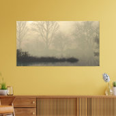 60" x 40" Canvas Art with "Foggy Dawn" image (Insitu (Woonkamer))