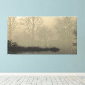 60" x 40" Canvas Art with "Foggy Dawn" image (Insitu (Houten vloer))