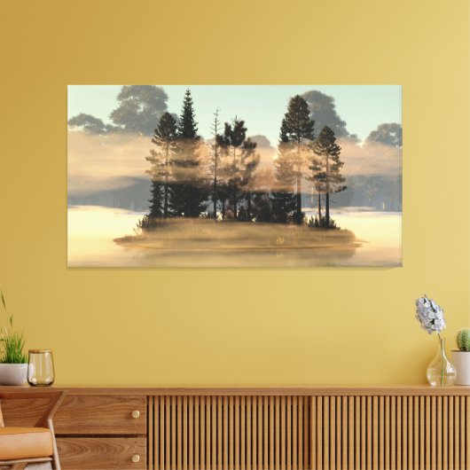 60" x 40" Canvas Art with "Magic of Mist" image (Insitu (Woonkamer))