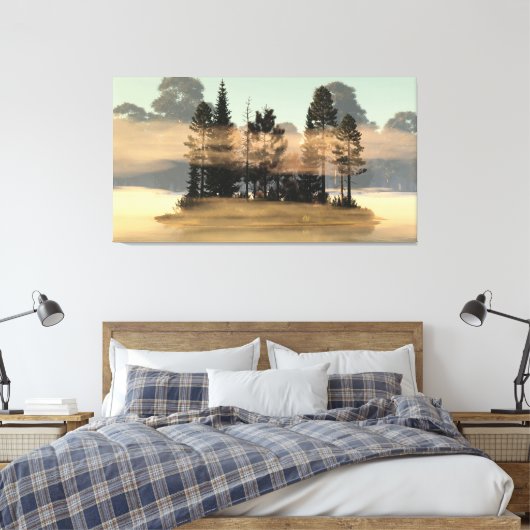 60" x 40" Canvas Art with "Magic of Mist" image (Insitu (Slaapkamer))