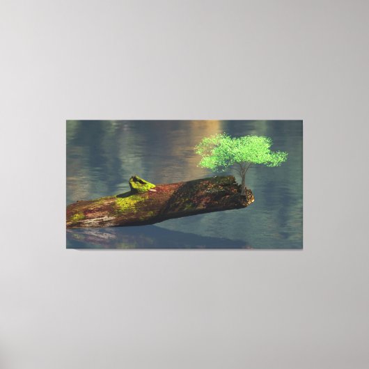 60" x 40" Canvas Art with "Rebirth (Green)" image (Voorkant)