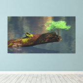60" x 40" Canvas Art with "Rebirth (Green)" image (Insitu (Houten vloer))