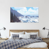 60" x 40" Canvas Art with "Rocky Coast" image (Insitu (Slaapkamer))