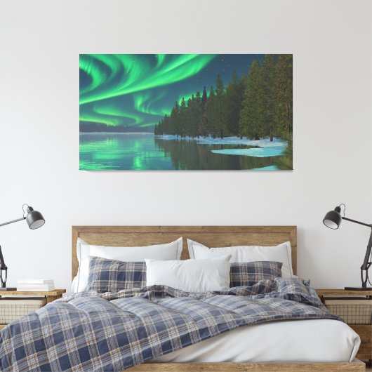 60" x 40" Canvas Art with "Winter Lights" image (Insitu (Slaapkamer))