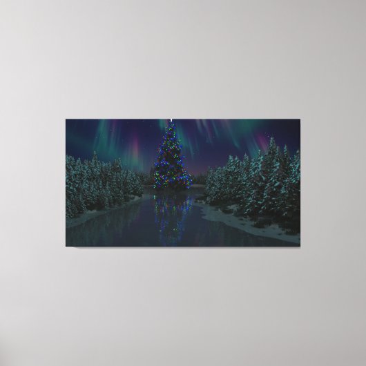 60" x 40" Canvas Art with "Yuletide Tree" image (Voorkant)