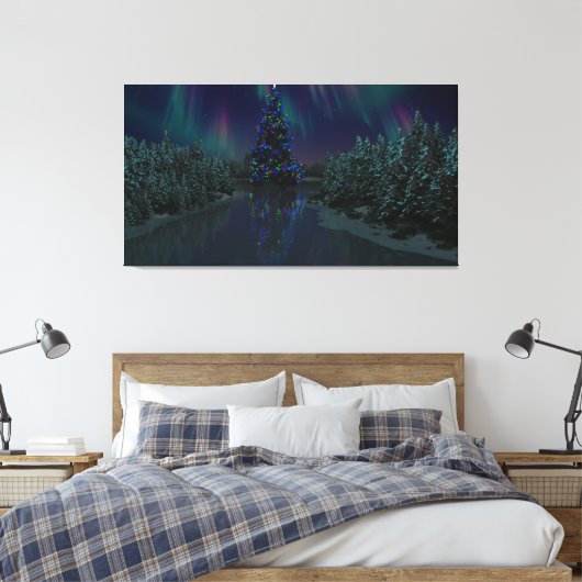 60" x 40" Canvas Art with "Yuletide Tree" image (Insitu (Slaapkamer))