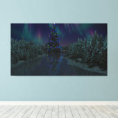 60" x 40" Canvas Art with "Yuletide Tree" image (Insitu (Houten vloer))