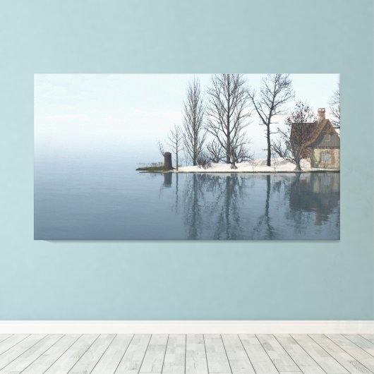 60" x 40" Canvas Kunst met "Murthy's Spit" afbeeld (Insitu (Houten vloer))