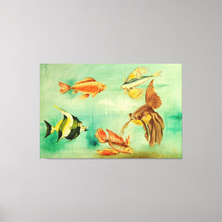 60 x 40-inch acquario canvas afdruk