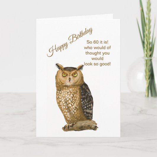 60 year old Birthday Card  Bedankkaart (Voorkant)