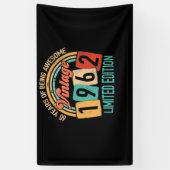 60 Years Old Of Be Awesome In 1962 60th Birthday Spandoek (Verticaal)