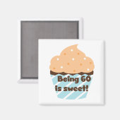 60 zijn is zoete T-shirts en cadeautjes Magneet (Voorkant / Achterkant)