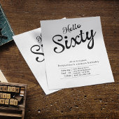 60 zwarte witte begroting 60 ^ e uitnodiging voor  flyer