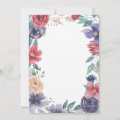 60e 50e 40e 30e verjaardagsfeest Bloemen Uitnodige Kaart (Achterkant)