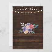 60e 50e fête d'anniversaire Bois Floral Invitation (Dos)